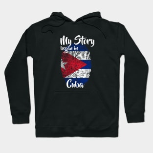 Cuba Flag Fingerprint My Story DNA Cuban Hoodie